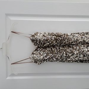 STRAPLESS SEQUENCE PROM/GRADUATION GOWN